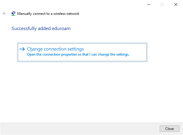 Screenshot Windows 10 WiFi - change connection settings