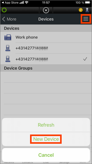 Screenshot – Add new device