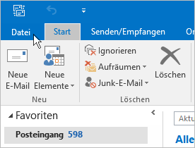 Screenshot Outlook Datei