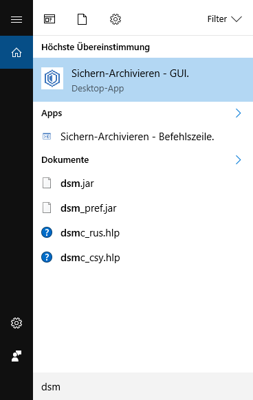 Screenshot Windows GUI starten 