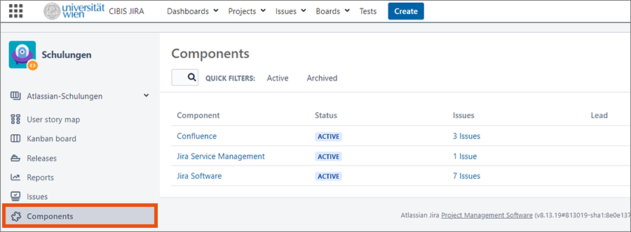 Screenshot – components