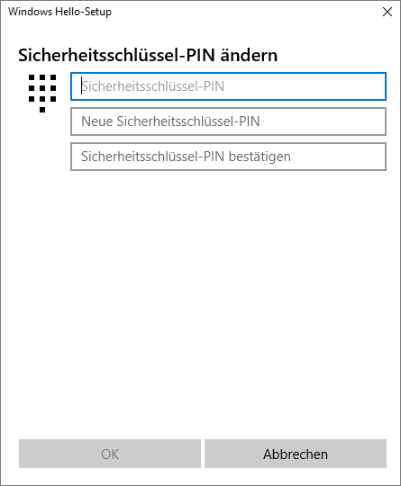 Screenshot PIN eingeben