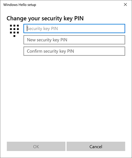 Screenshot entering PIN
