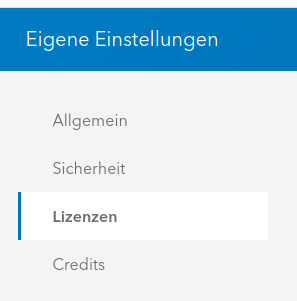 Screenshot Esri Website Lizenzen