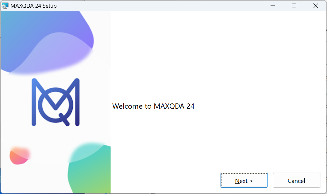Screenshot MAXQDA Setup