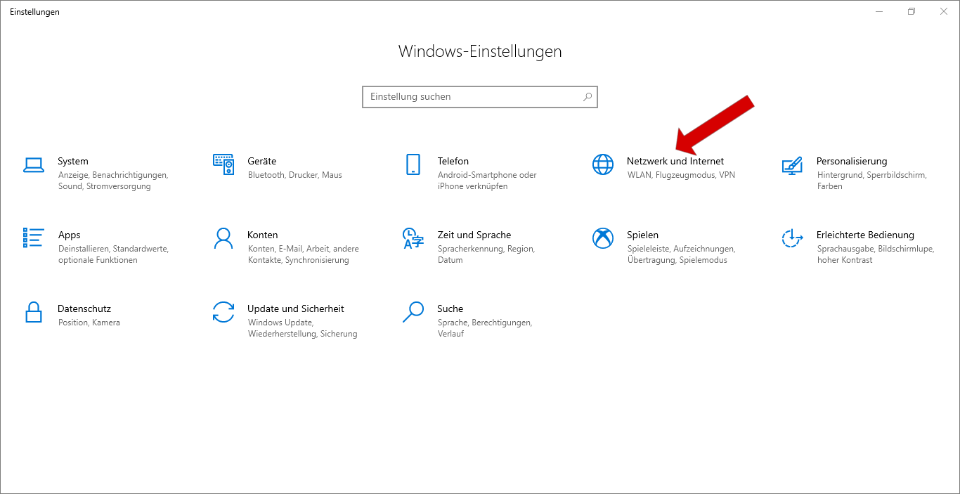 Screenshot Windows-Einstellungen