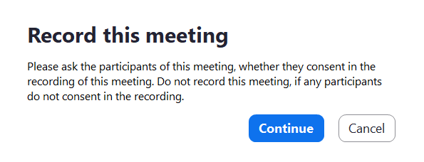 Screenshot – record meeting