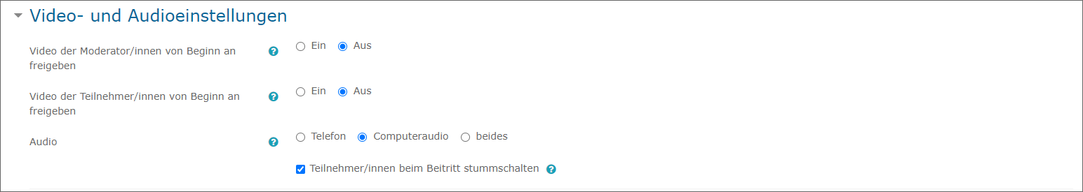 Einstellungen