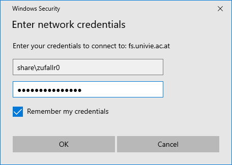 Screenshot Windows 10 u:account userid and password