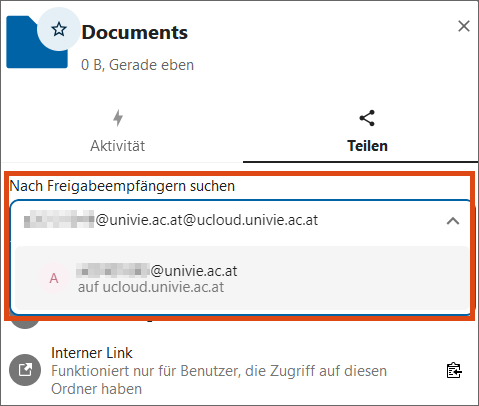 Screenshot Federated-Cloud-ID eingeben