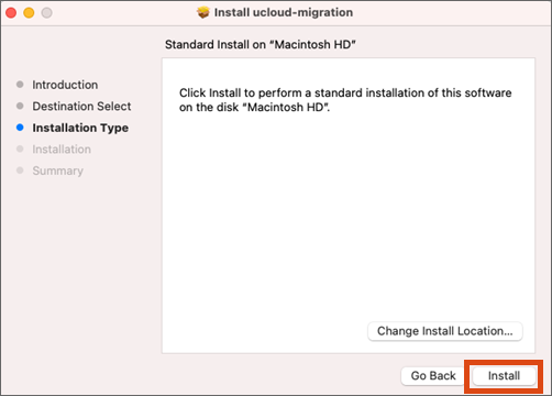 Screenshot installation program step 2