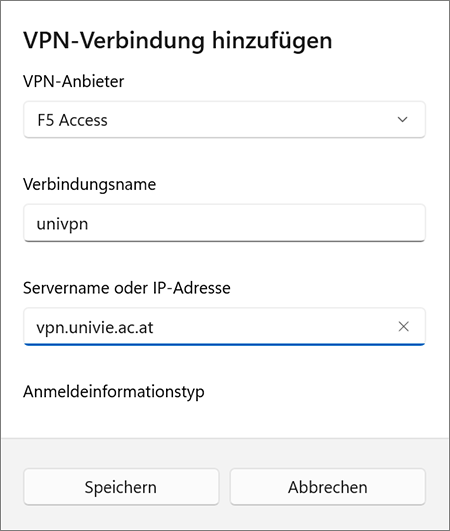 Screenshot Details VPN-Verbindung