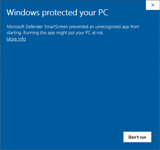 Screenshot Windows Defender - More Info