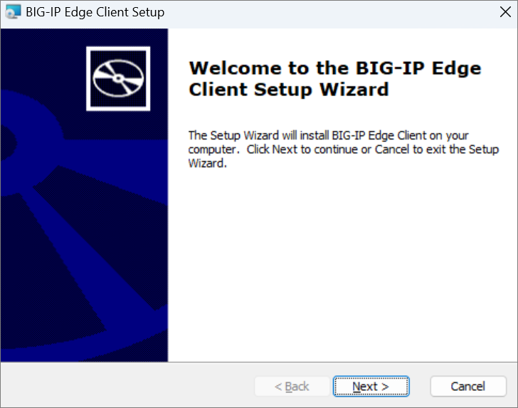 Screenshot Windows Big-IP Edge Client installation