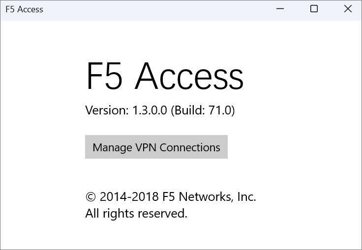 Screenshot Windows F5 Access