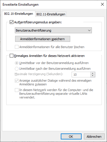 Screenshot eduroam Windows Authentifizierungsmodus angeben