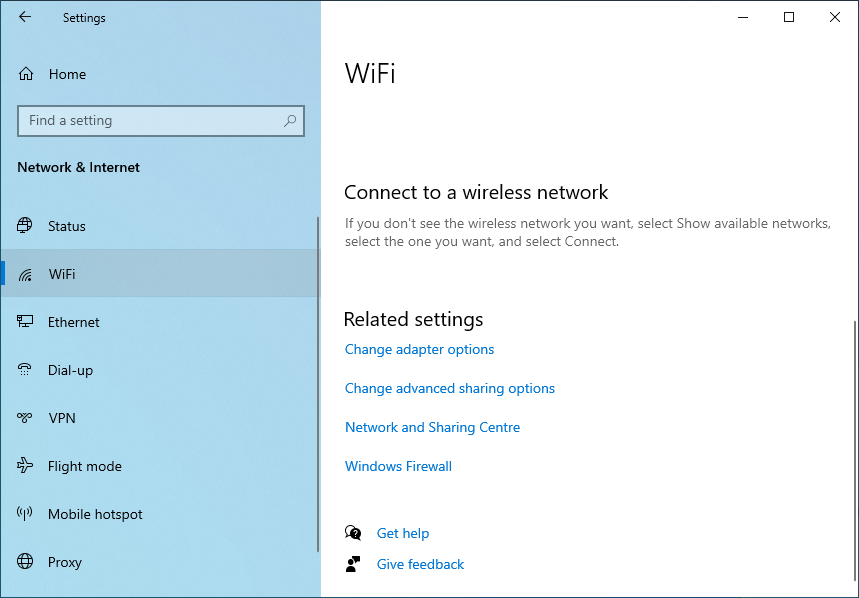 Screenshot Windows 10 WiFi - Options