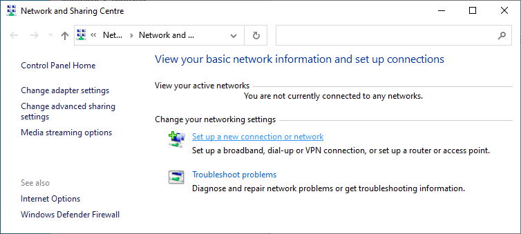 Screenshot Windows 10 WiFi - new connection