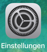Screenshot iOS Einstellungen-Symbol