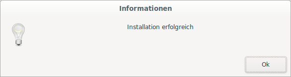 Screenshot Linux eduroam CAT Installationsscript - Installation abgeschlossen