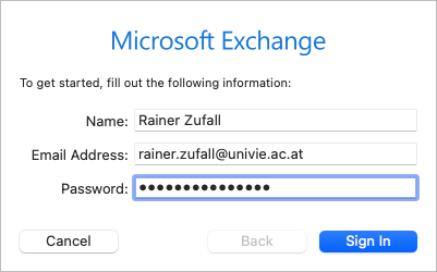 Screenshot Apple Mail Add Account Exchange Password