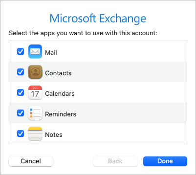 Screenshot Apple Mail Add Account Exchange Apps 
