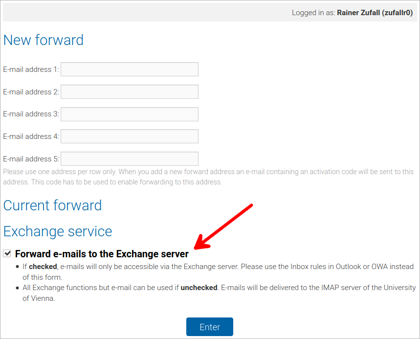 Screenshot Exchange – forwarding web form