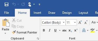 Screenshot Microsoft Office Word - file