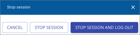 Screenshot - stop session
