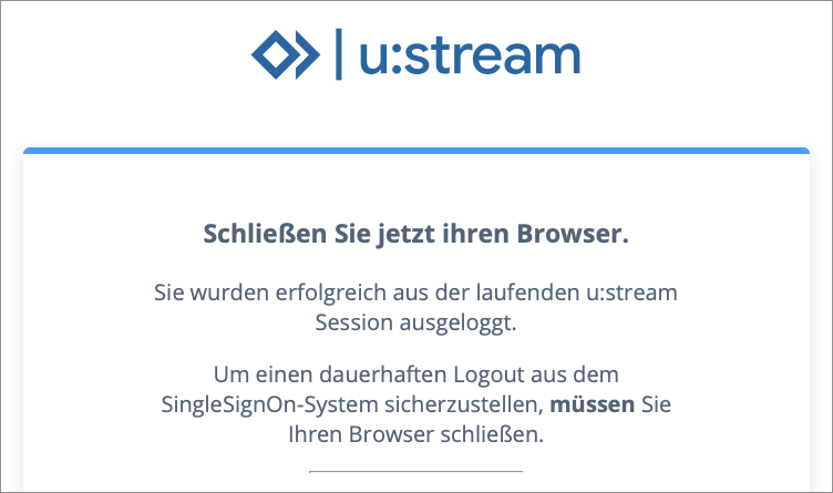 Screenshot Browser logout