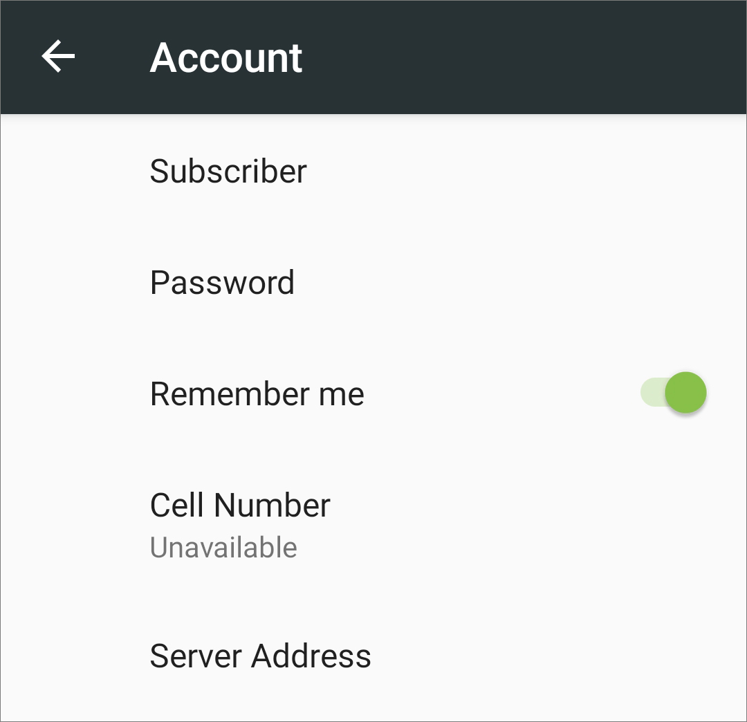 Screenshot – settings