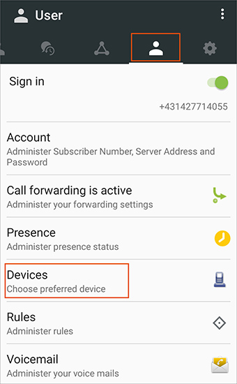 Screenshot – user – devices