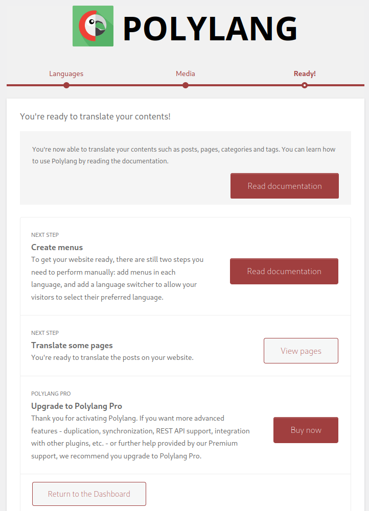 Return to Dashboard