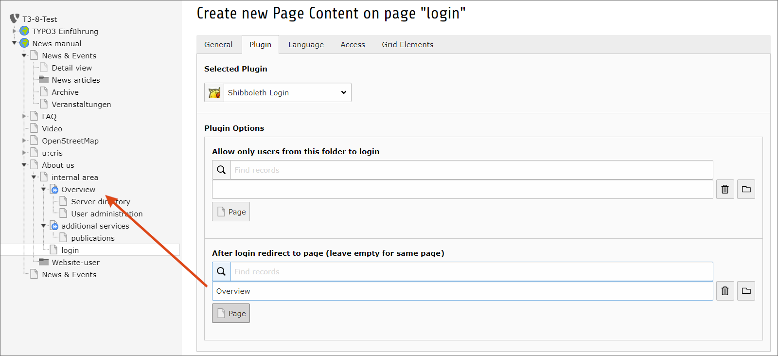Screenshot create login page