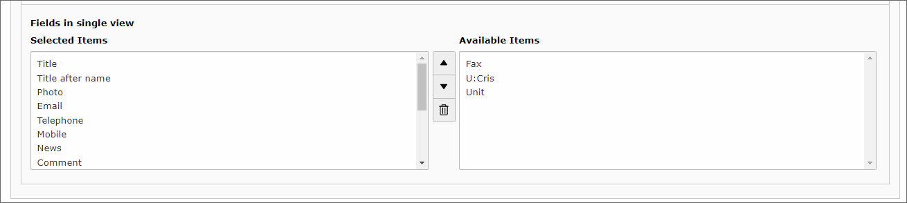 Screenshot fields in single view