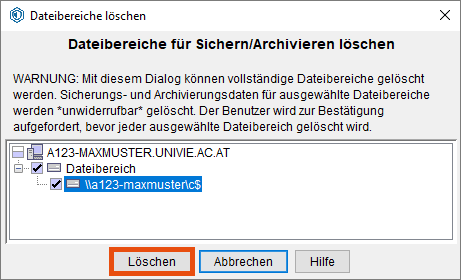 Screenshot Windows Filesystem auswählen 