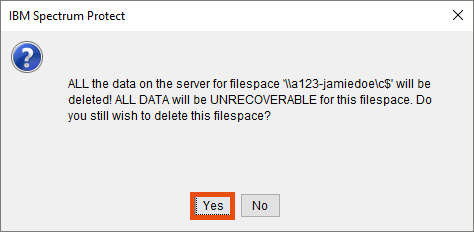 Screenshot windows confirm delete all