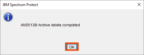 Screenshot Windows deletion successful