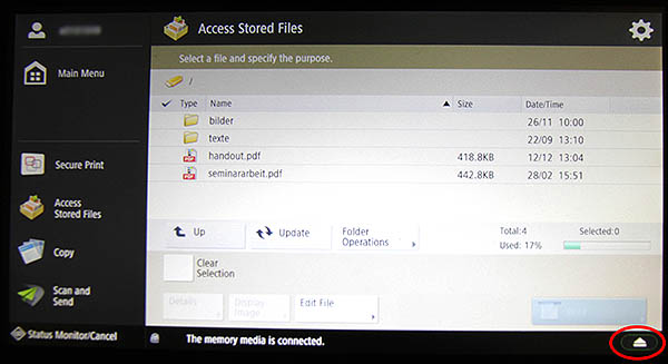 Screenshot USB-Datenträger entfernen