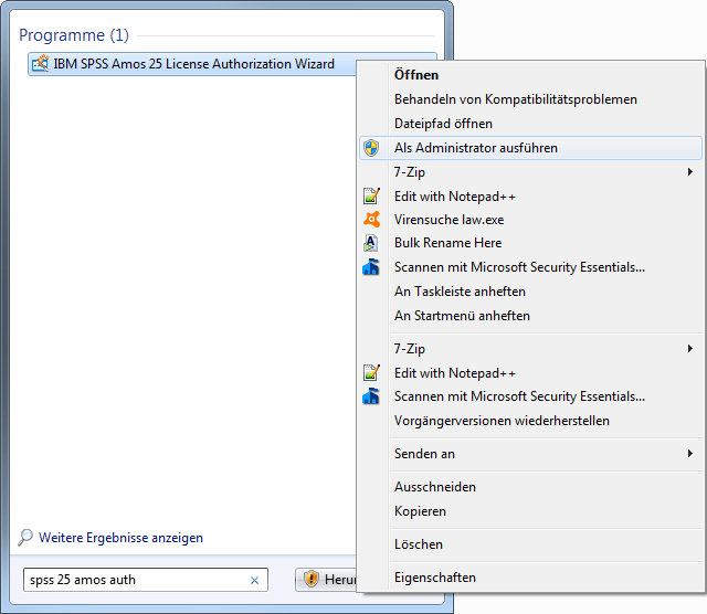 uninstall spss 25