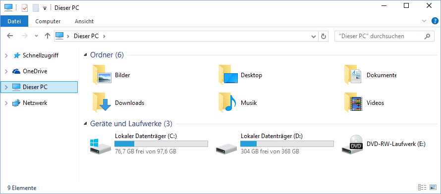 Screenshot Win10 Windows Explorer 