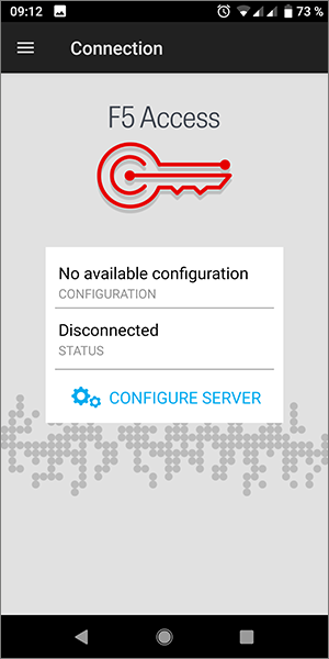 Screenshot Android F5 Access configure server