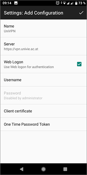 screenshot Android F5Access activate web logon