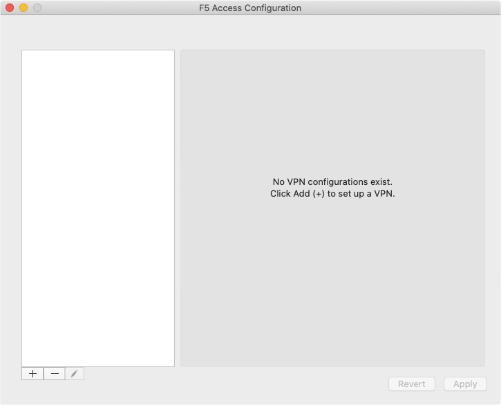 Screenshot VPN F5Access Konfiguration
