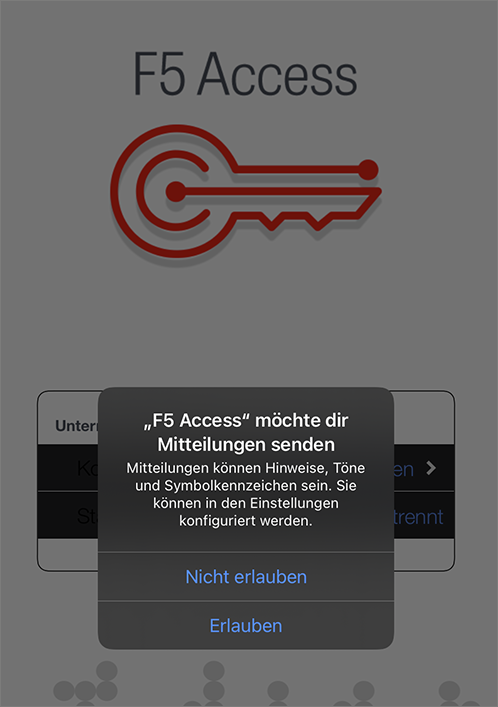 Screenshot F5 Access Mitteilungen erlauben