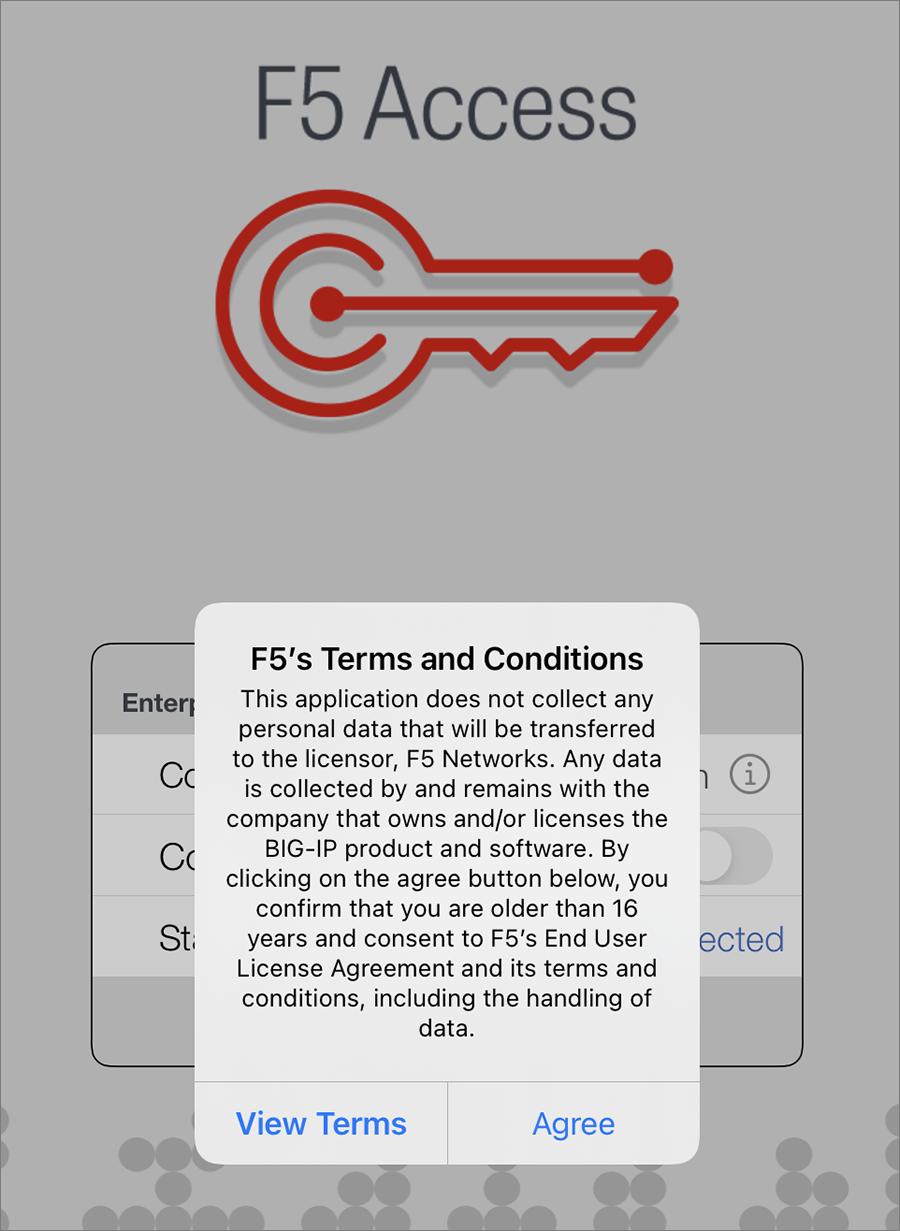 F5 Access agree terms and conditions