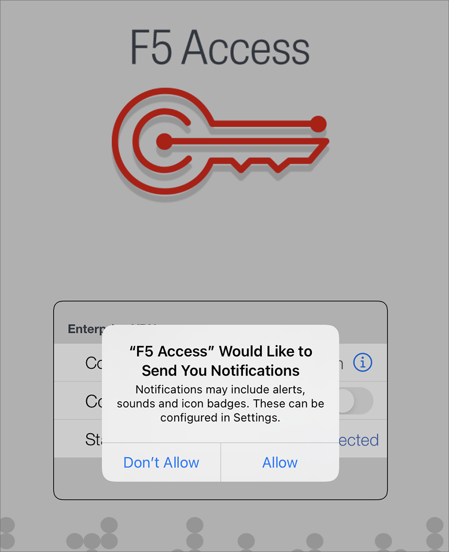 F5 Access allow notifications
