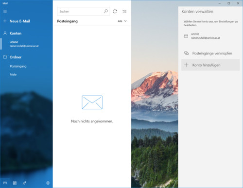 Screenshot Windows Mail Konto hinzufügen