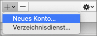 Screenshot Outlook macOS neues Konto