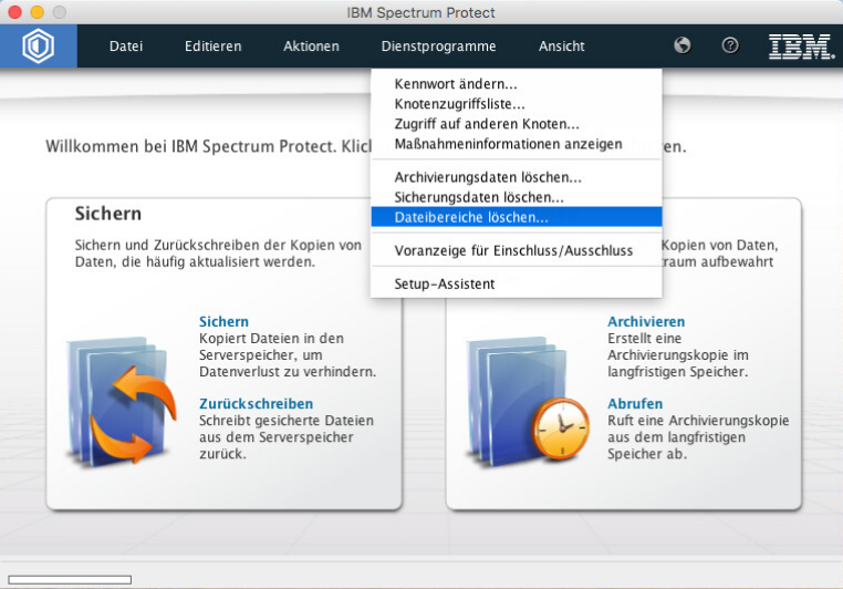 Screenshot Mac Dateibereiche löschen